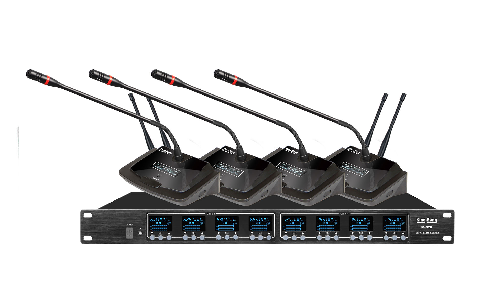 UHF一拖八(紅外對頻) 無線麥克風(fēng)  M-828